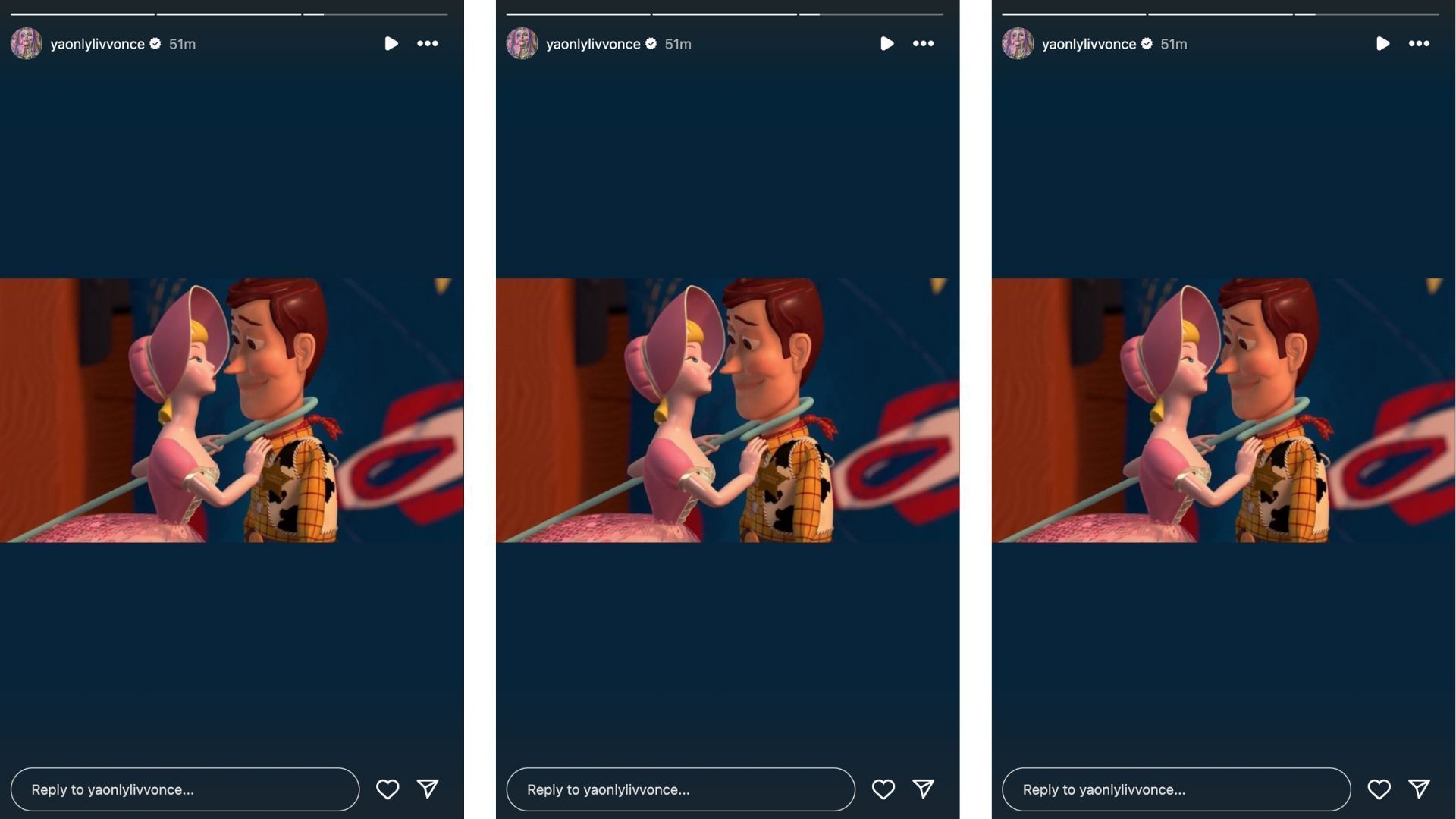 Morgan compares her relationship with Mysterio to Toy Story on Instagram.