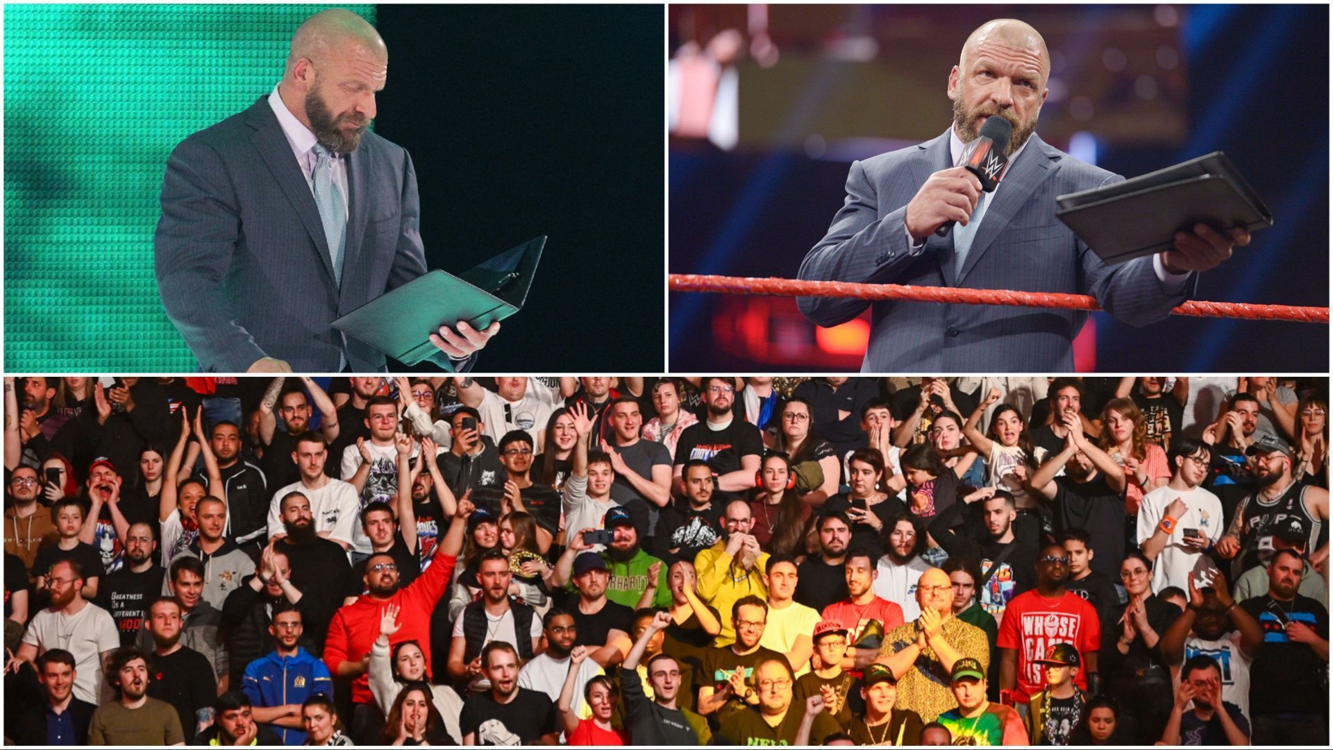 WWE Chief Content Officer Triple H offers a contract, fans at SmackDown