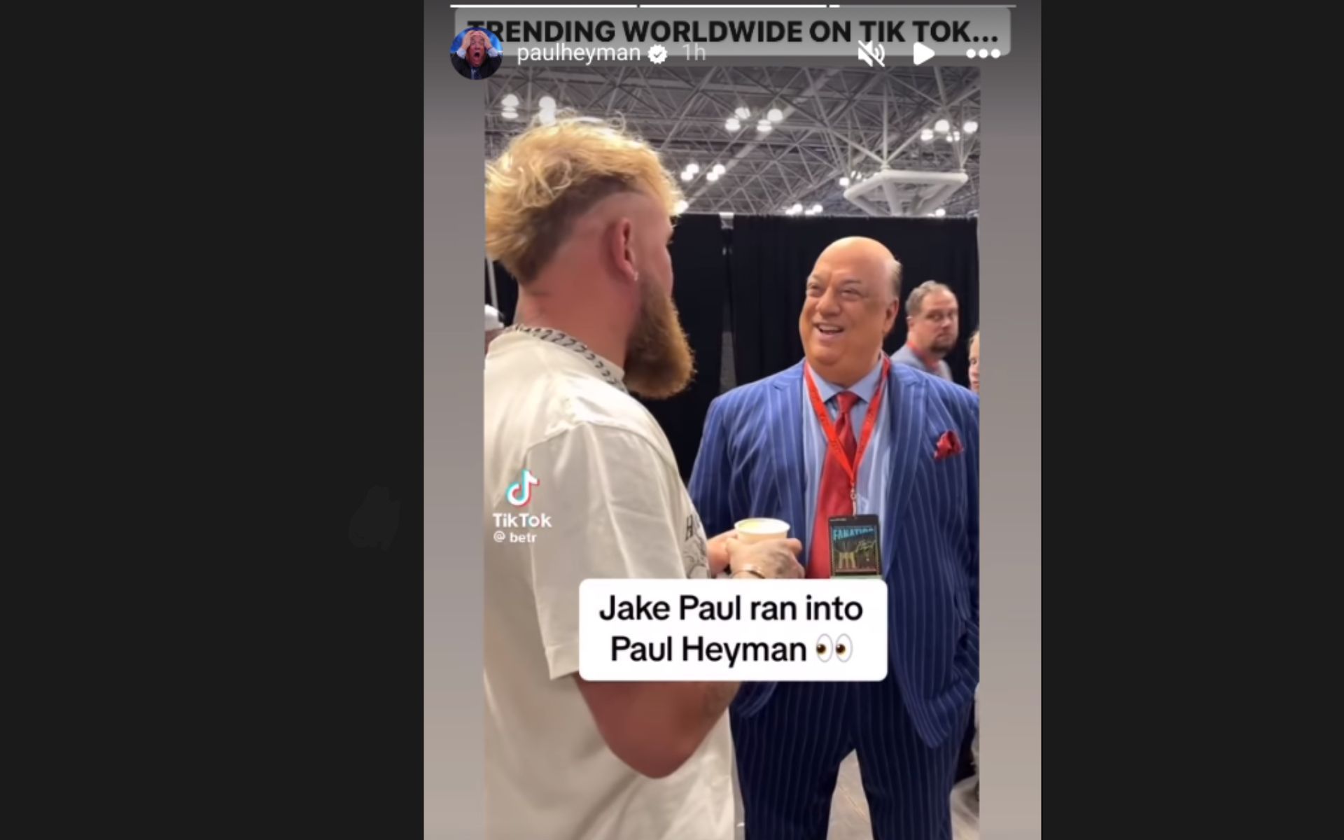 An interesting interaction (Picture Courtesy: @Paulheyman on IG)