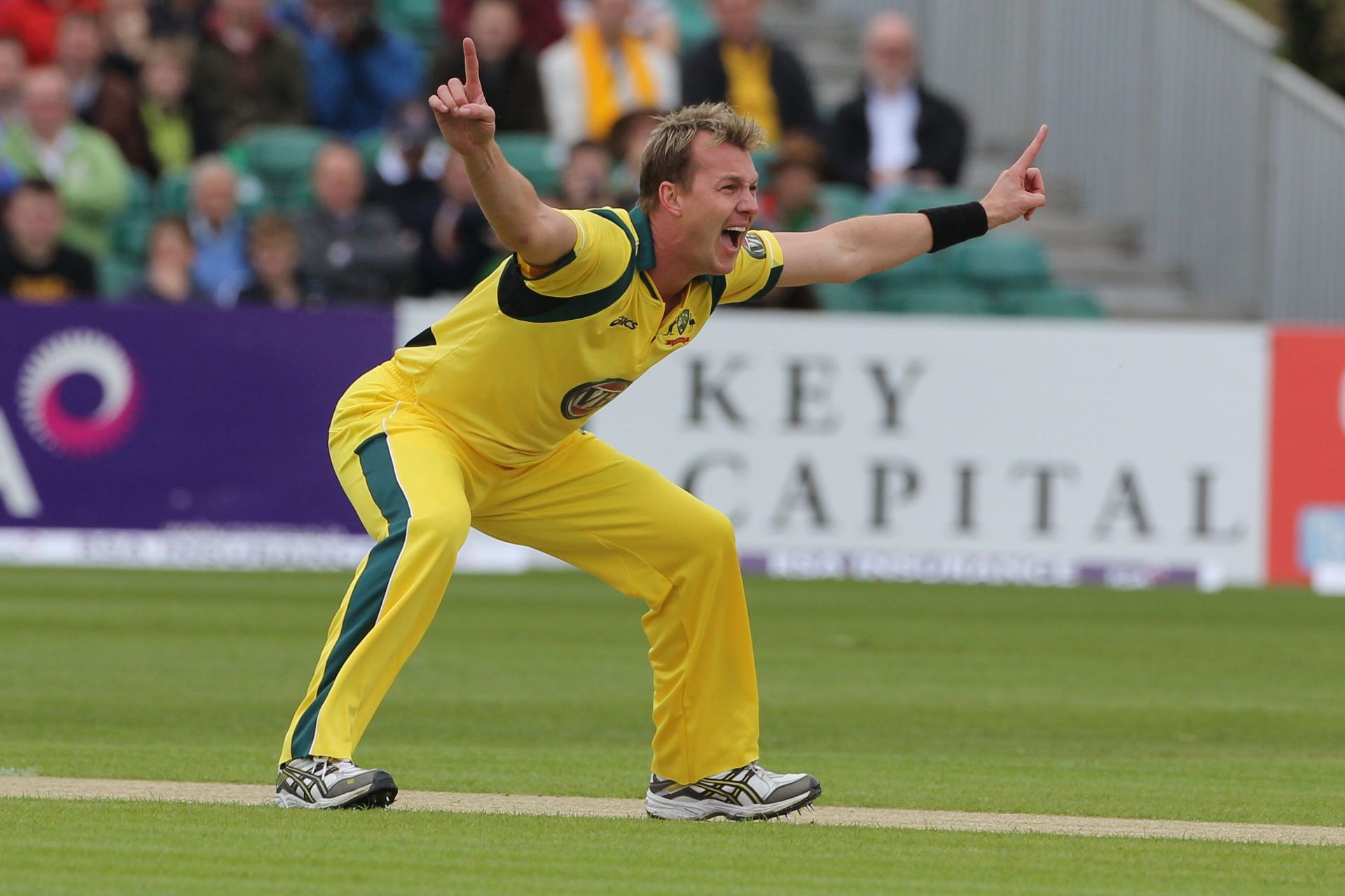 Former Aussie speedster Brett Lee appeals for a wicket. (Image Credits: Getty Images)