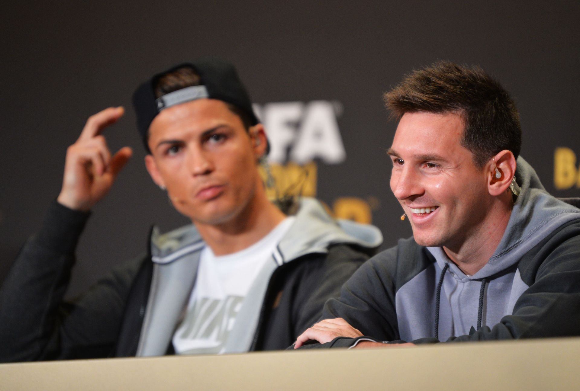 Cristiano Ronaldo (left) and Lionel Messi