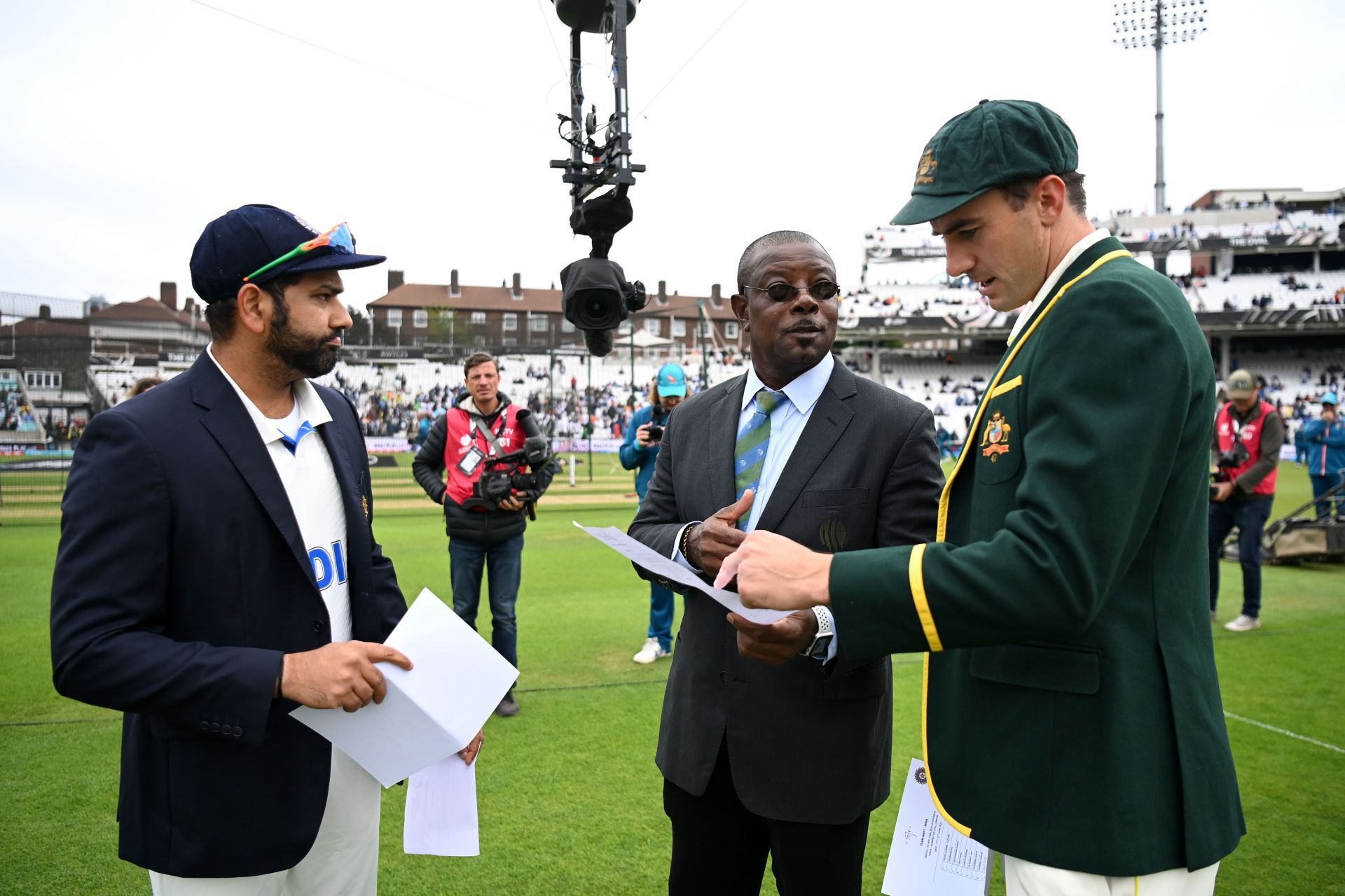 Rohit Sharma and Pat Cummins. (Credit: Getty)