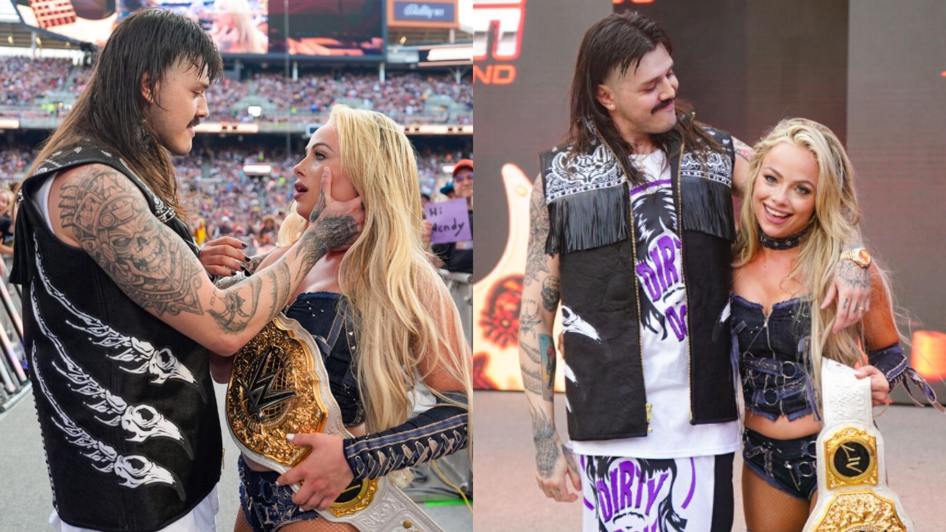 Dominik Mysterio and Liv Morgan at SummerSlam (Photo Courtesy: WWE.com)