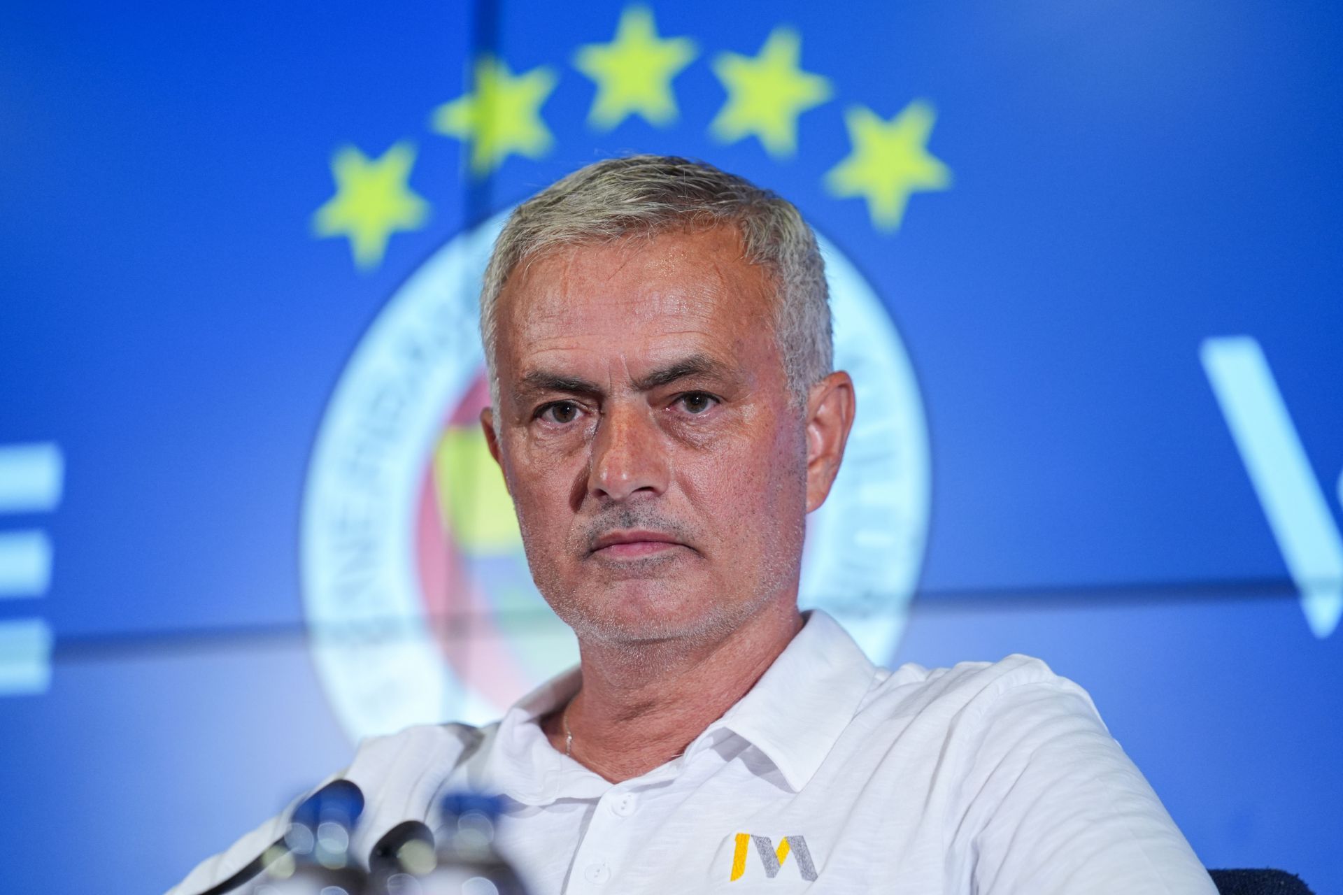 Head coach of Fenerbahce Jose Mourinho speaks at press conference after Lille match - Source: Getty