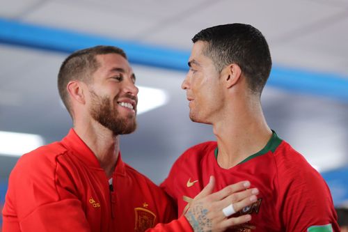 Sergio Ramos (left) and Cristiano Ronaldo