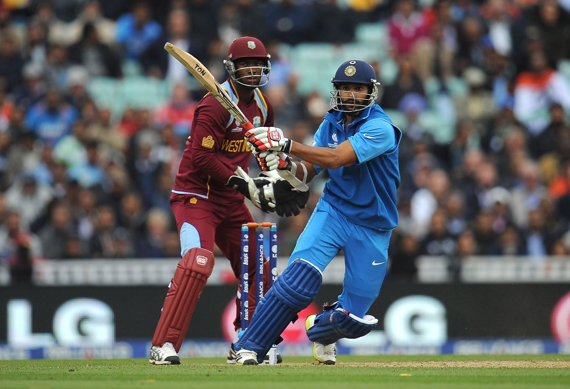 ‘Gabbar’ scored a fine ton against West Indies in the 2013 Champions Trophy. (Image Credits: Getty Images)