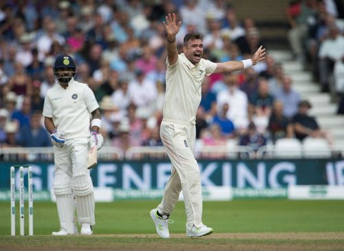 James Anderson appeals against Virat Kohli. (Credits: Getty)