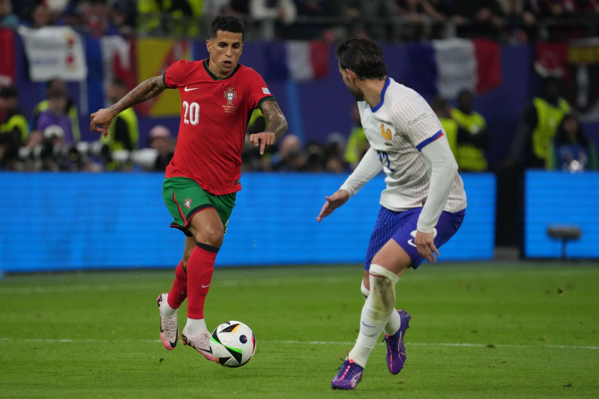 Joao Cancelo (left)