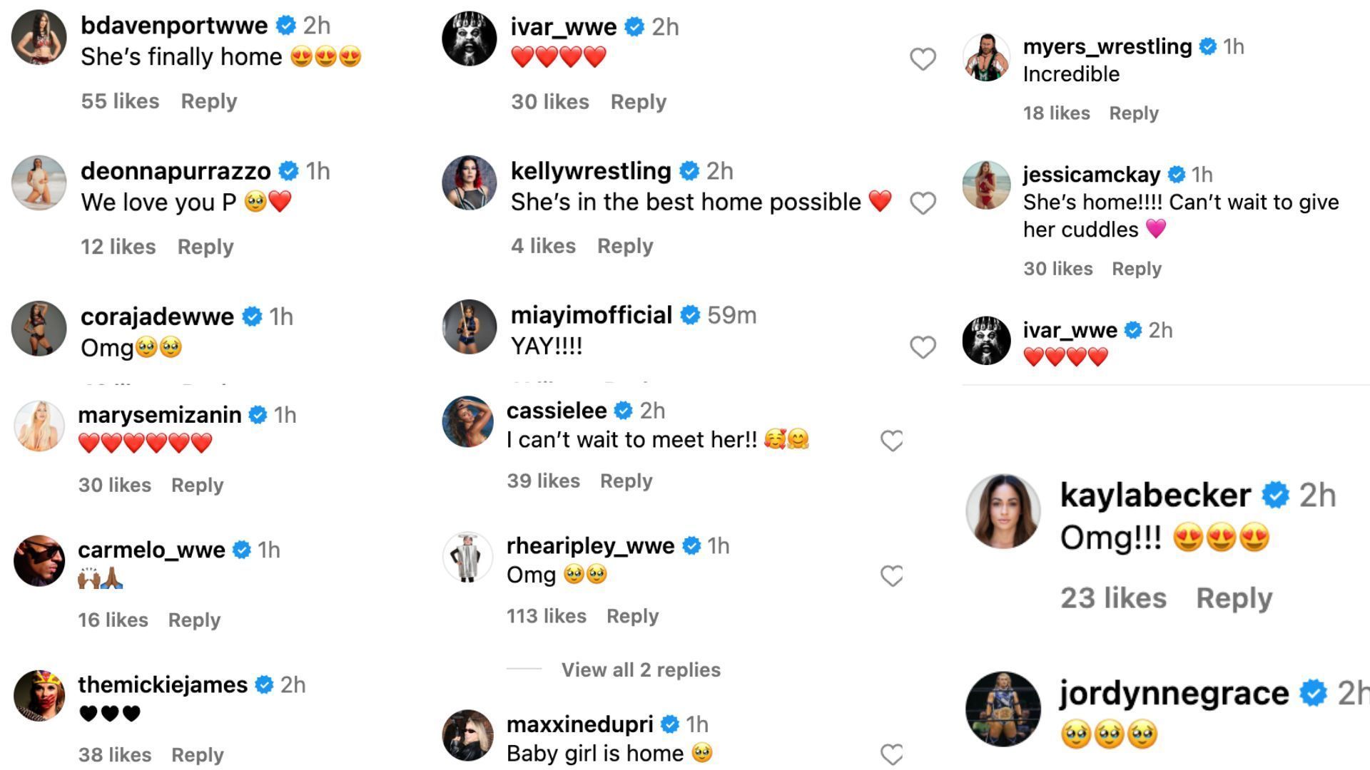 Stars react to Green&#039;s announcement on Instagram.