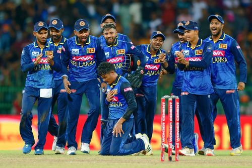 The Sri Lanka cricket team. (Credit: SLC on X)