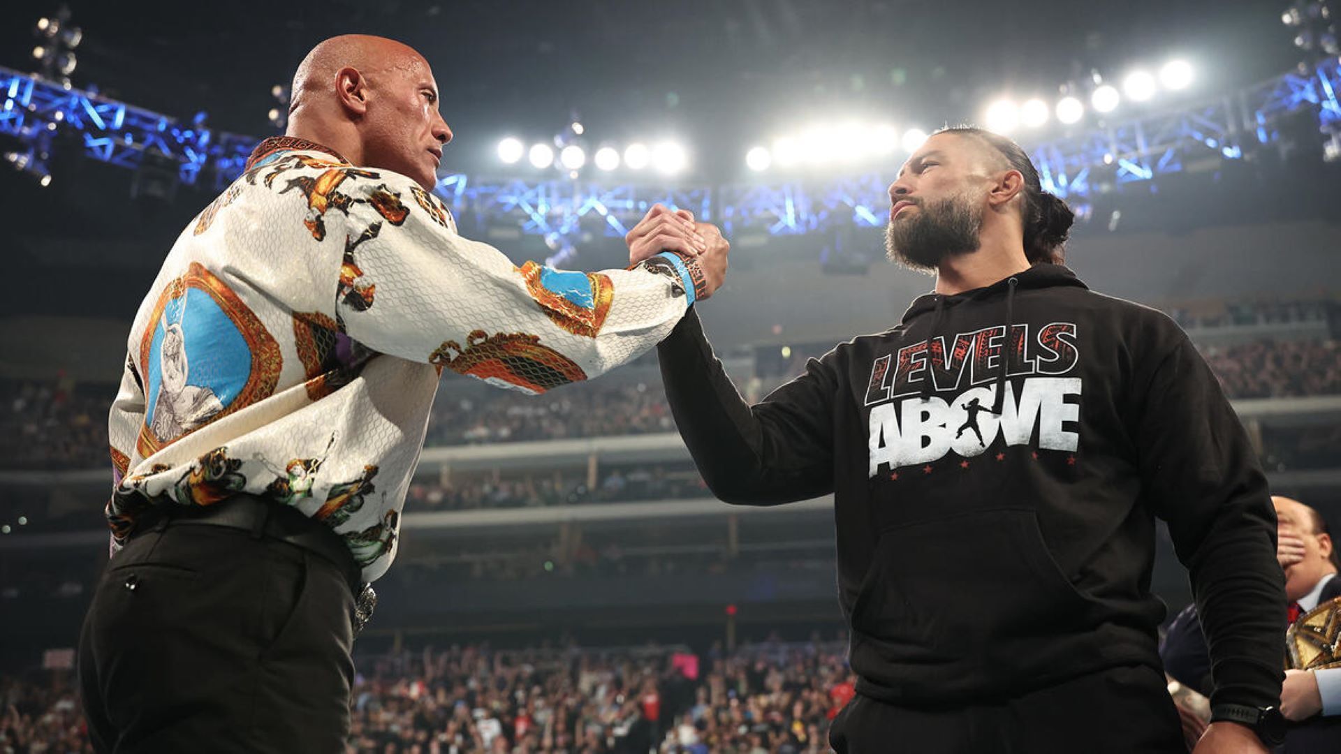 The Rock could announce he&#039;s still loyal to Roman Reigns, angering Solo Sikoa. {Image Credit: WWE.com}