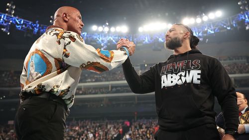 The Rock could announce he's still loyal to Roman Reigns, angering Solo Sikoa. {Image Credit: WWE.com}