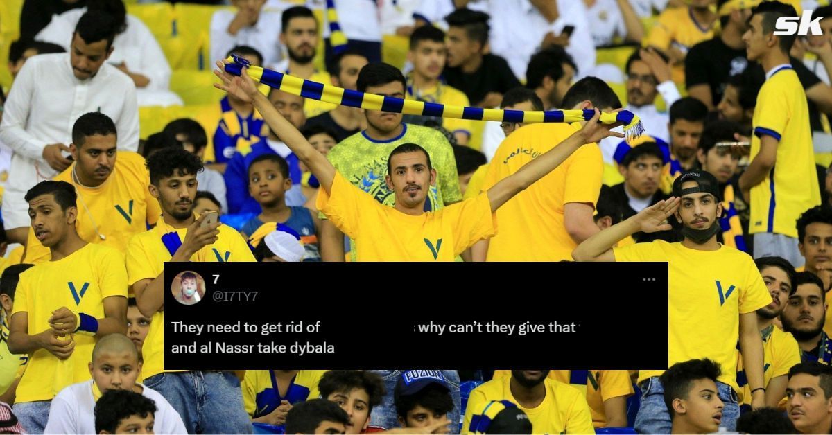 Al-Nassr fans (image via Getty and X)