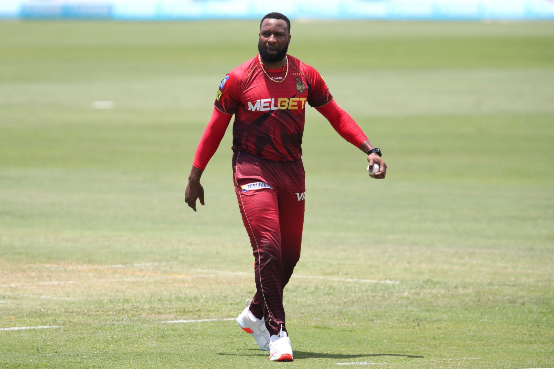 Kieron Pollard smashed five sixes off five consecutive deliveries against Rashid Khan. Source: Getty