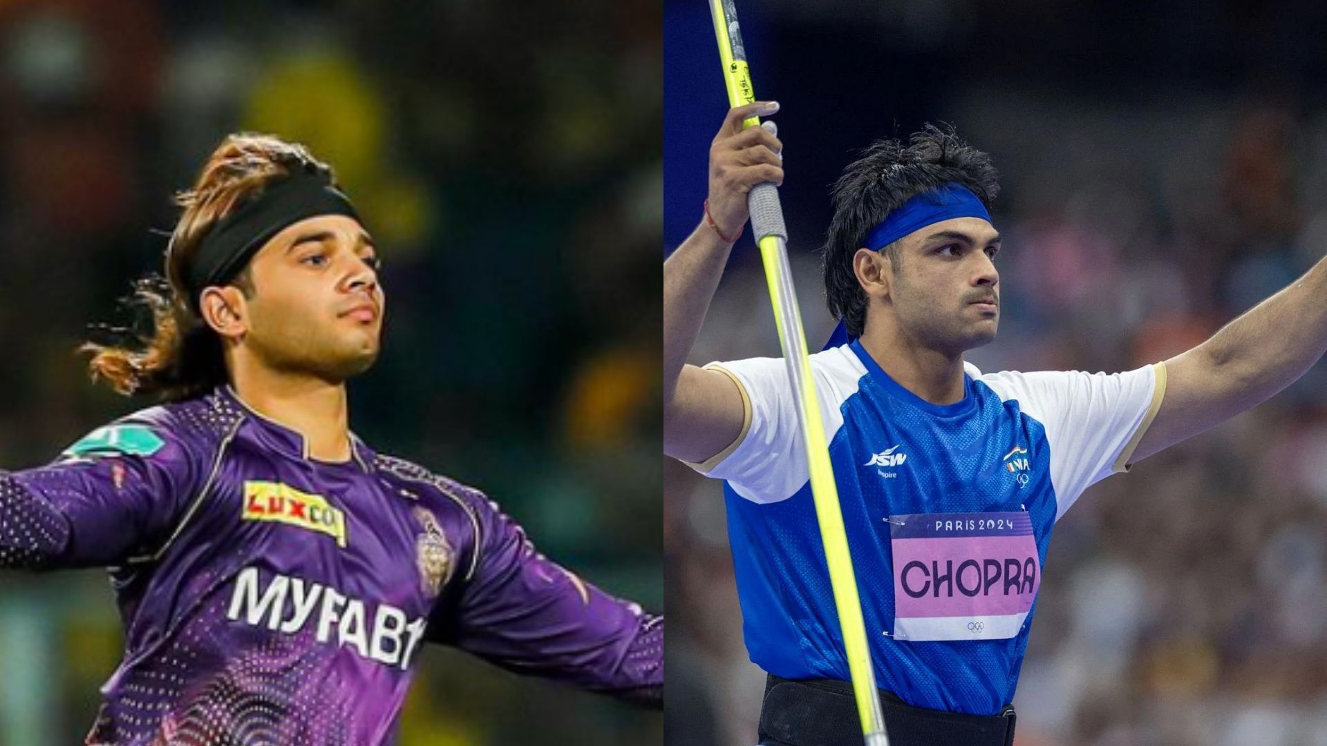 Suyash Sharma and Neeraj Chopra have a strikingly similar face structure (Image: @kkriders on Instagram &amp; Getty)