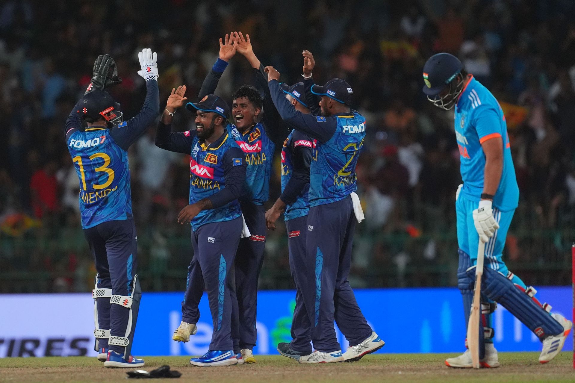 Sri Lanka’s spinners bamboozled India’s batters. (Image Credits: Getty Images)