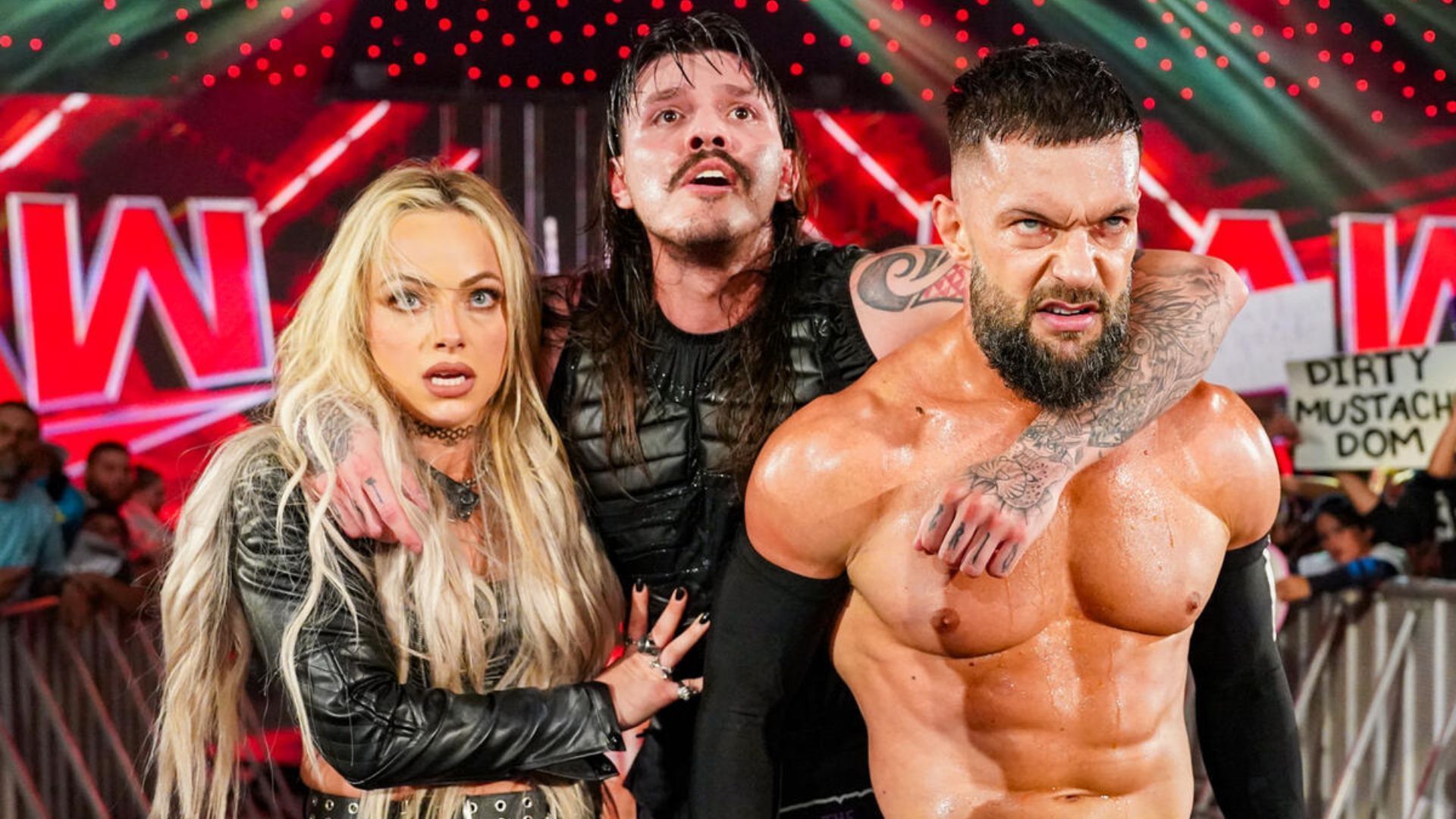 Liv Morgan, Dominik Mysterio, and Finn Balor (Image Credits: WWE.com)