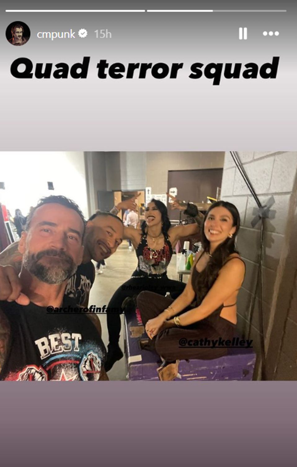 Is this a tease, could CM Punk join Rhea Ripley? [Screengrab of CM Punk&#039;s recent Instagram story]