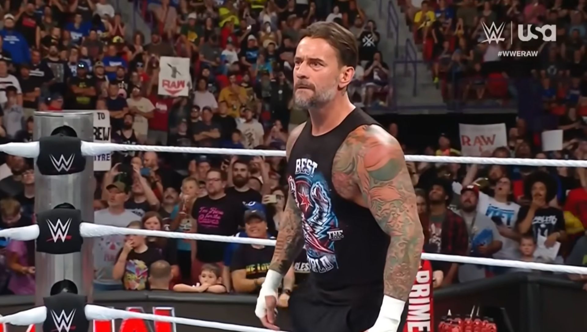 CM Punk cannot be satisfied with his loss at SummerSlam to Drew McIntyre. {Image Credit: WWE YouTube}