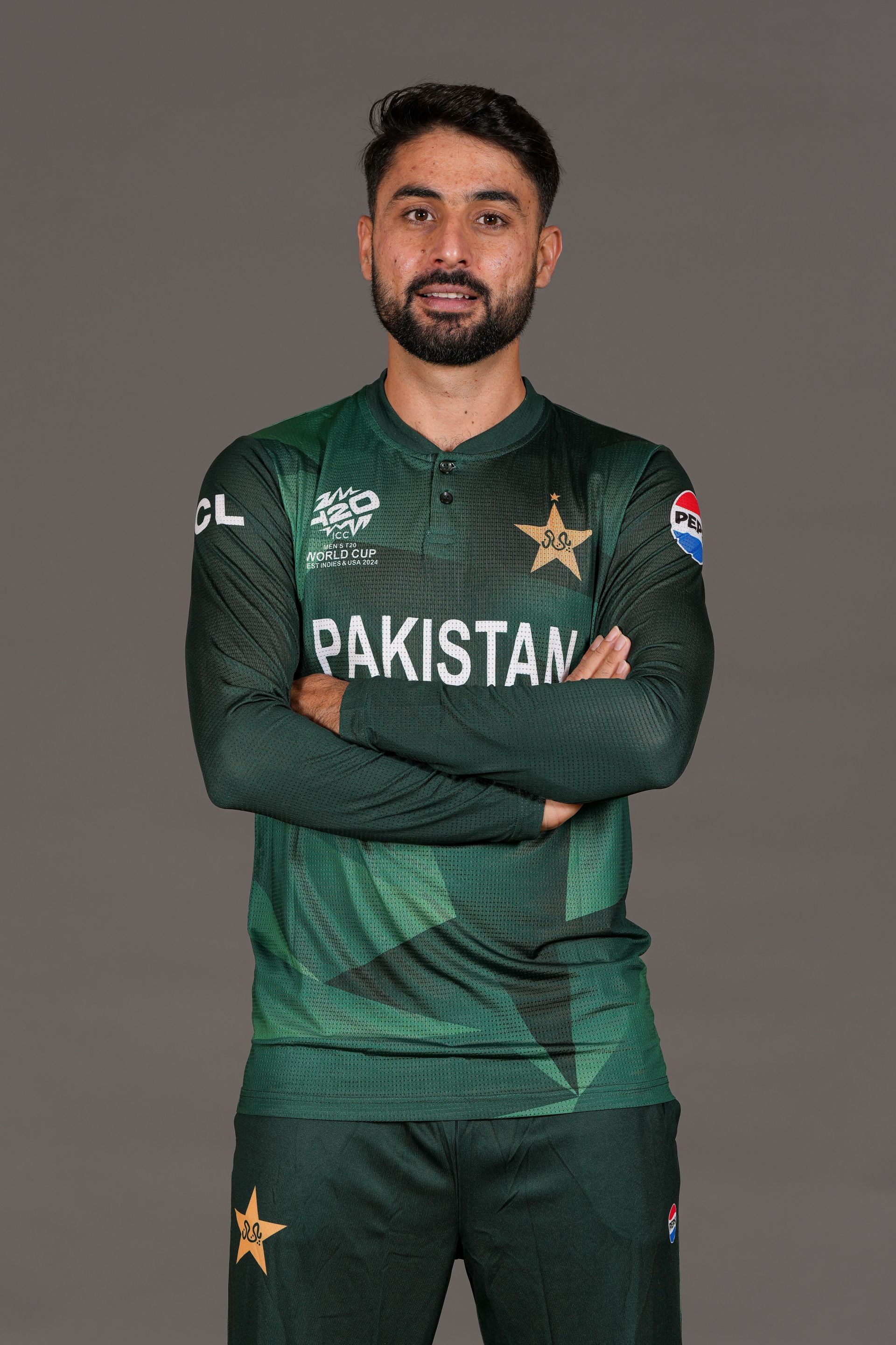 Abrar Ahmed of Pakistan poses for a portrait prior to the ICC Men&#039;s T20 Cricket World Cup.