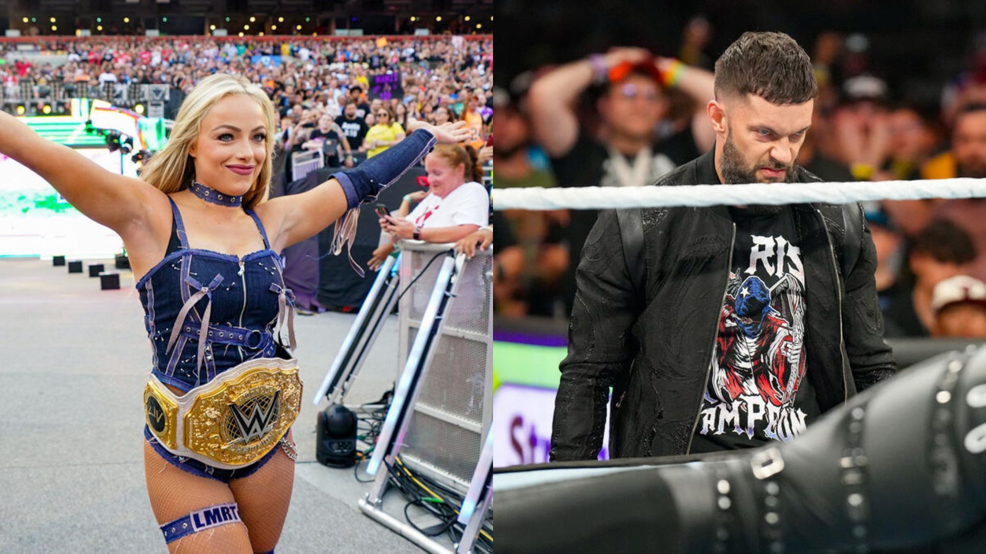 Liv Morgan (left) and Finn Balor (right) (Image Credits: WWE.com)