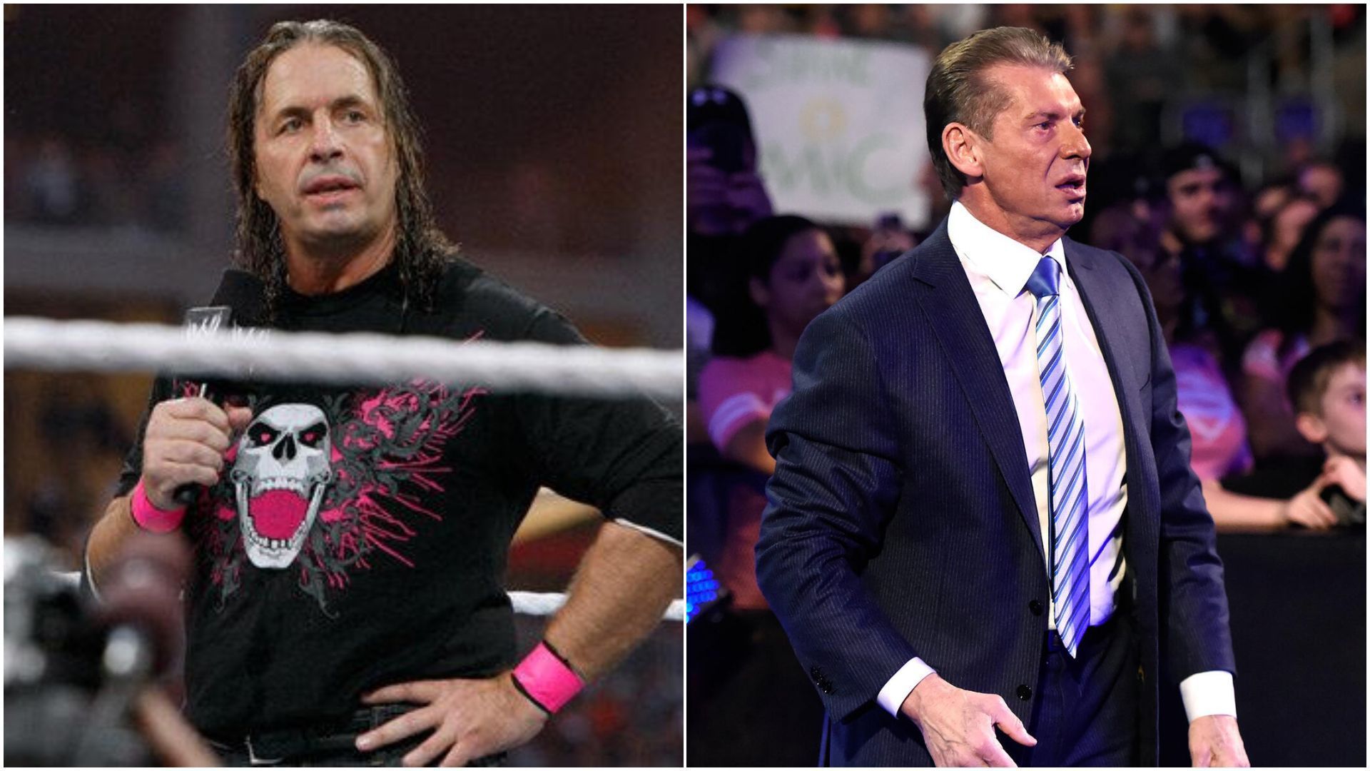 Bret Hart (left), and Vince McMahon (right). [Images via: WWE.com]