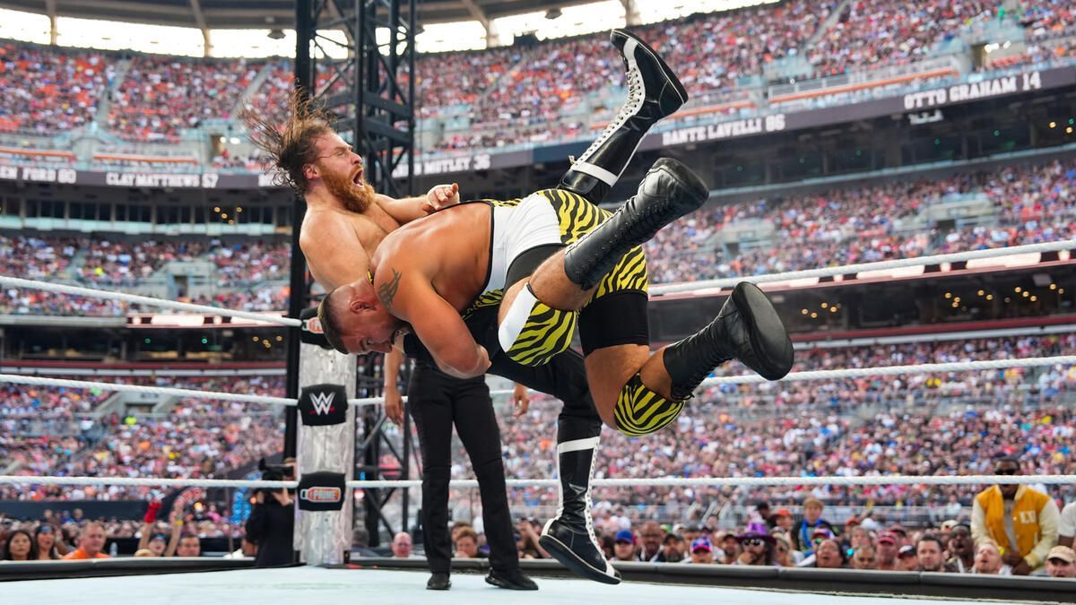 Zayn and Breakker had an action-packed match. [Image credits: wwe.com]