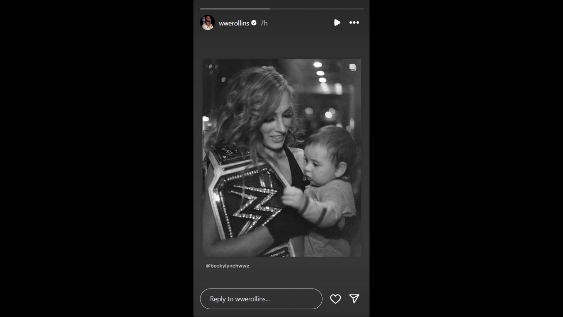 Screenshot of Seth Rollins&#039; Instagram story