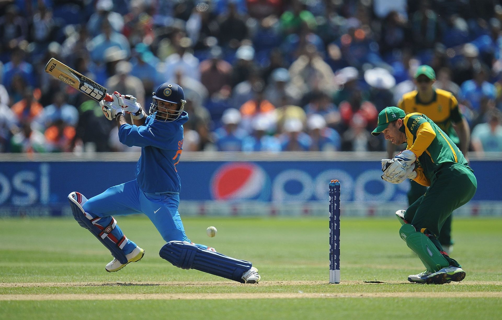 Shikhar Dhawan’s maiden ODI ton came against South Africa in the 2013 Champions Trophy. (Image Credits: Getty Images)