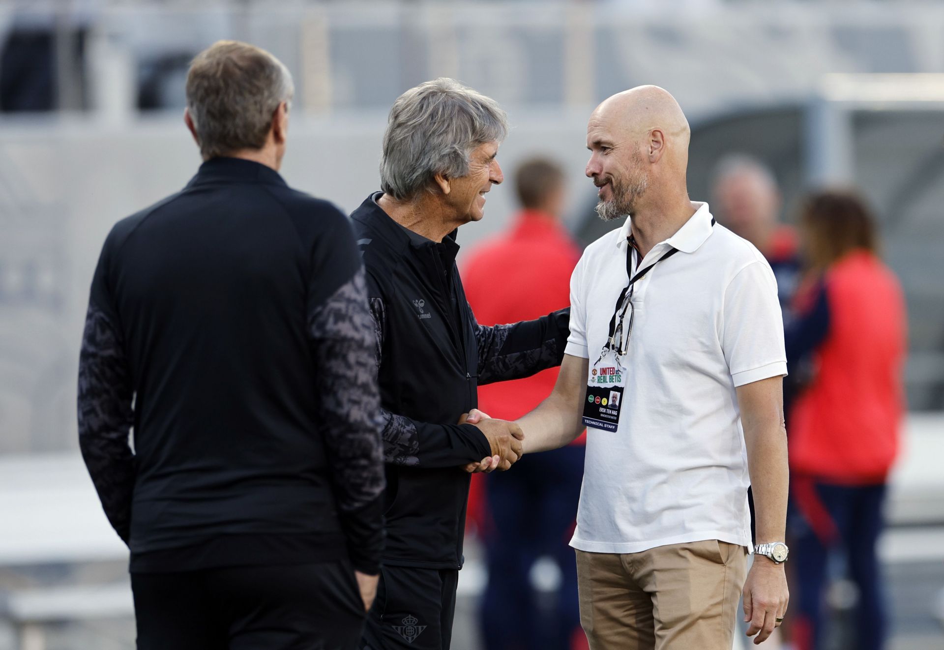 Manchester United boss Erik ten Hag (right) saw defeat on Saturday.