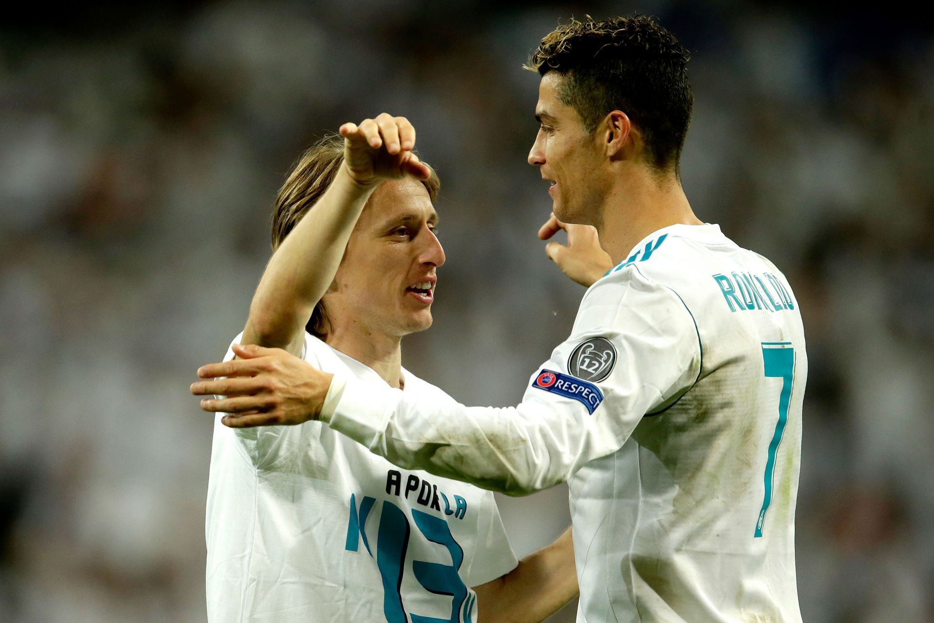 Luka Modric (left) and Cristiano Ronaldo