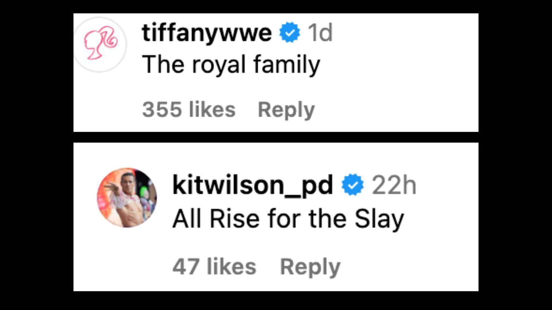 Stratton and Wilson react to Nia Jax&#039;s post on Instagram.