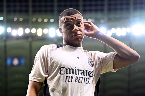 Real Madrid striker Kylian Mbappe