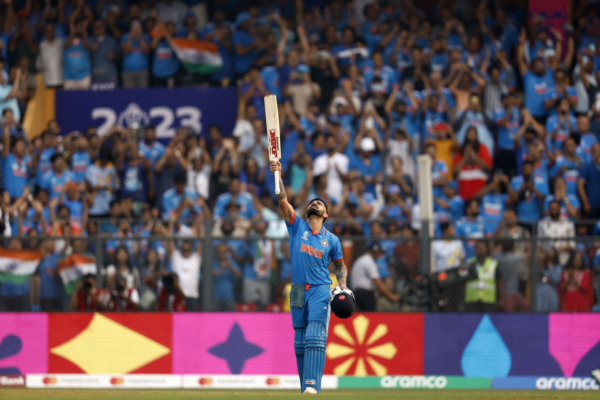 Virat Kohli celebrates his 50th ODI ton. (Image Credits: Getty Images)