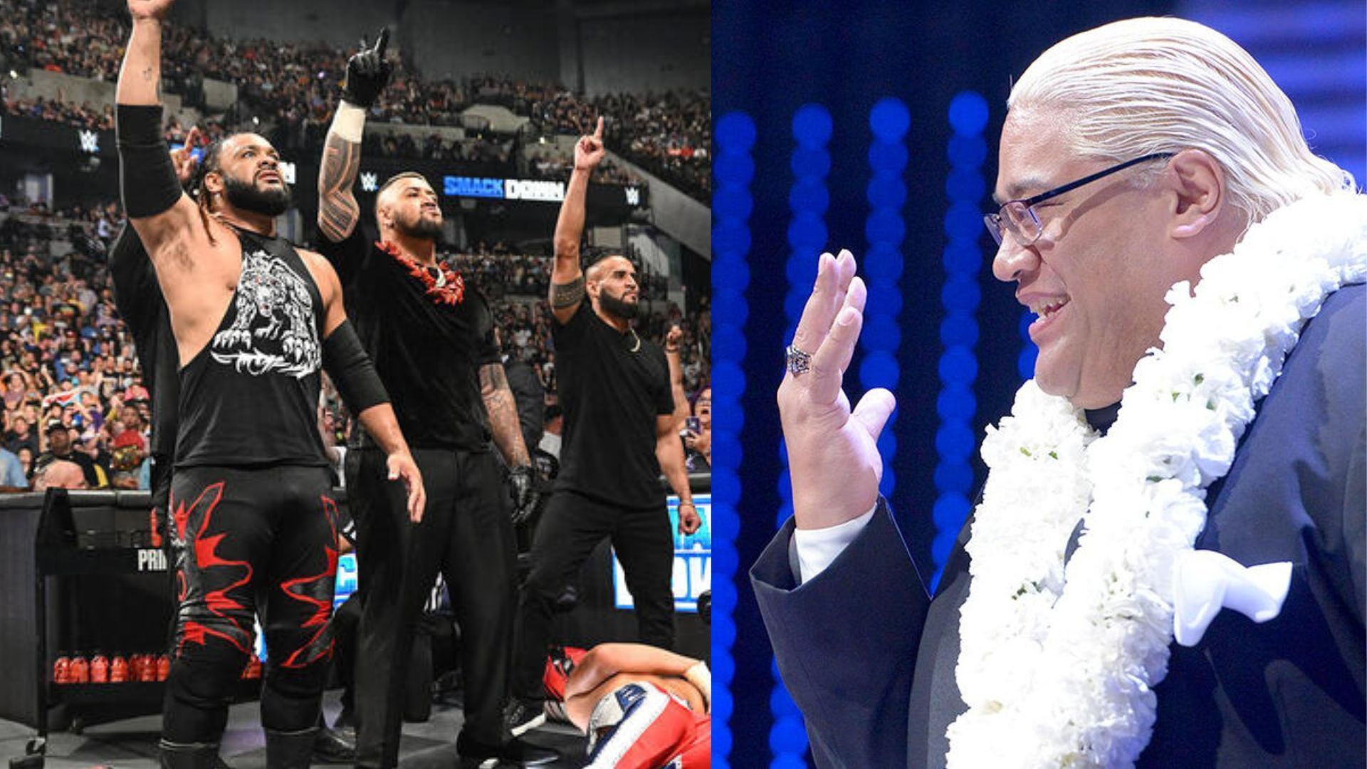 The Bloodline and Rikishi (Image Credits: WWE.com)