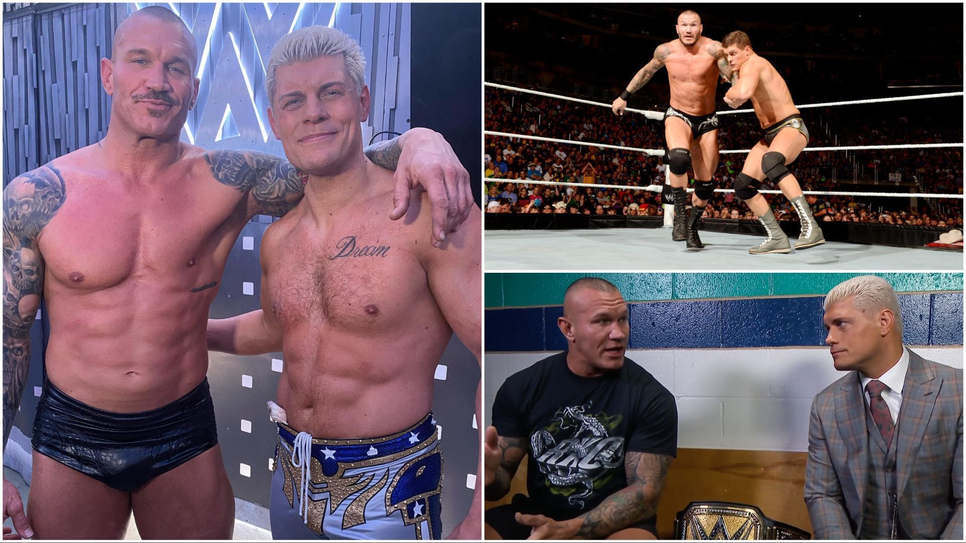 Randy Orton and Cody Rhodes in WWE over the years