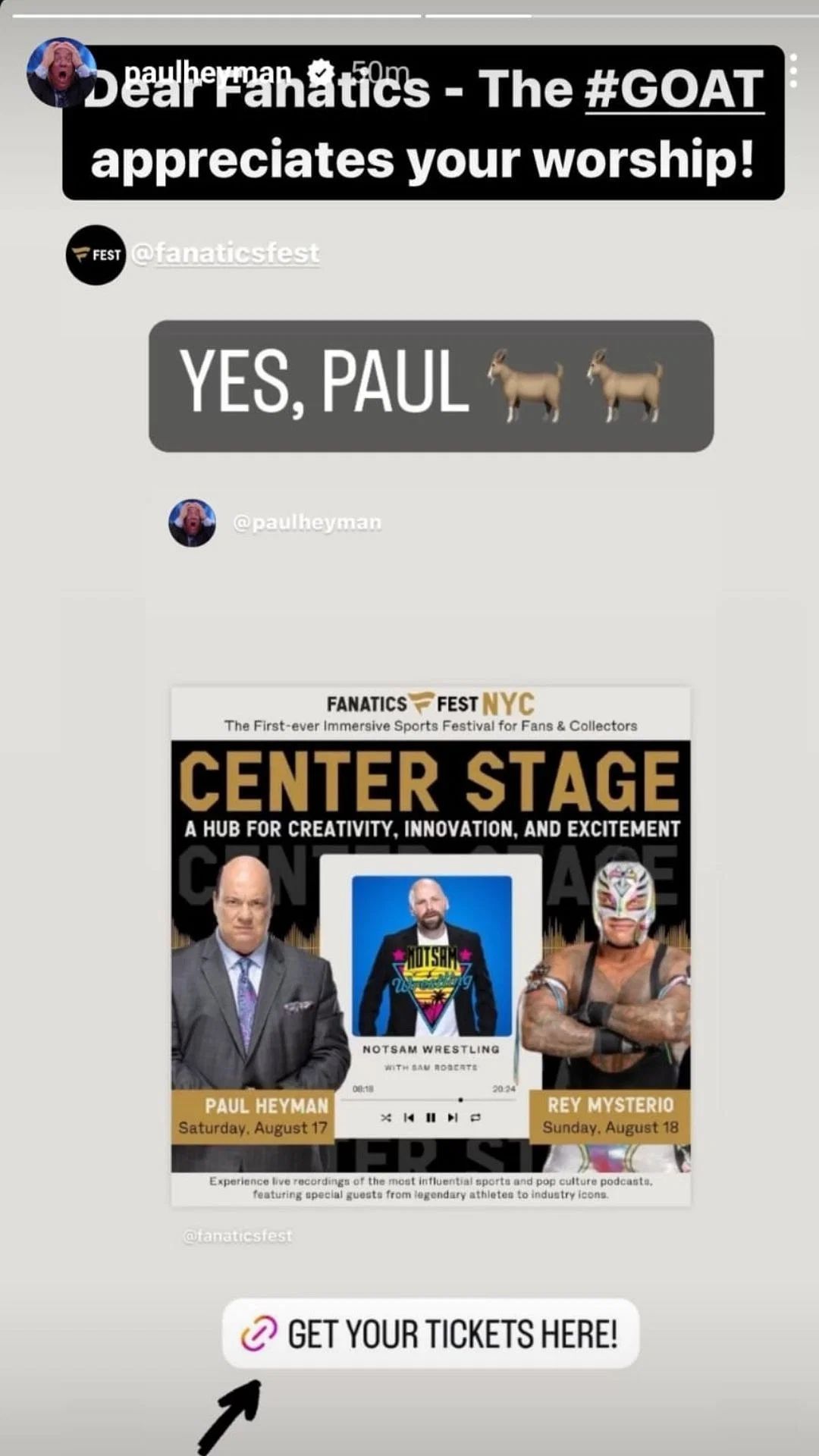 Image via Paul Heyman&#039;s Instagram story.