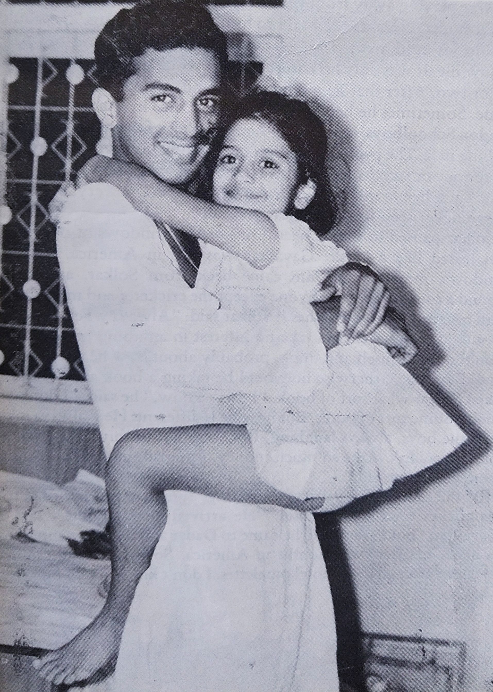 Sunil Gavaskar with his sister Kavita in an old pic. [@RSingh6969a on X]