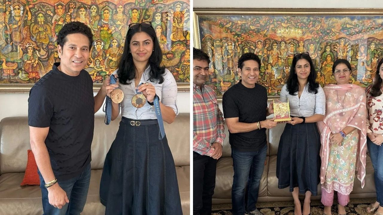  Manu Bhaker Meets Sachin Tendulkar