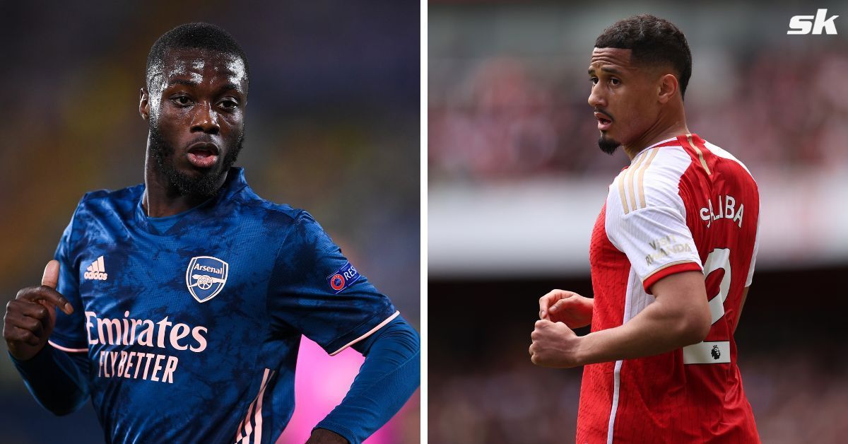 William Saliba and Nicolas Pepe were teammates at Arsenal for a brief while.