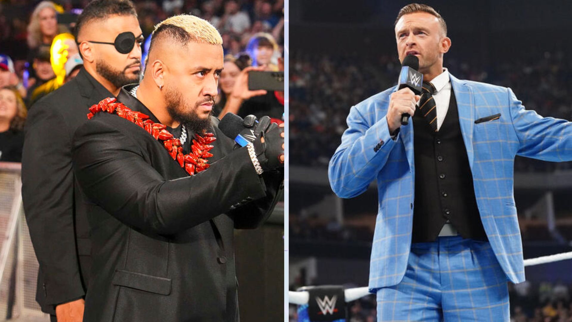 Solo Sikoa removed Jimmy Uso from The Bloodline after WrestleMania XL. [Images Source: WWE.com]