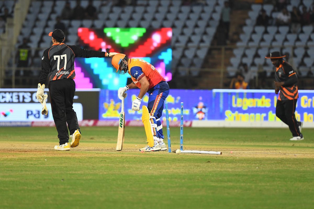 Irfan Pathan scored 18 off 23 balls (Image via X/@manipal_tigers)