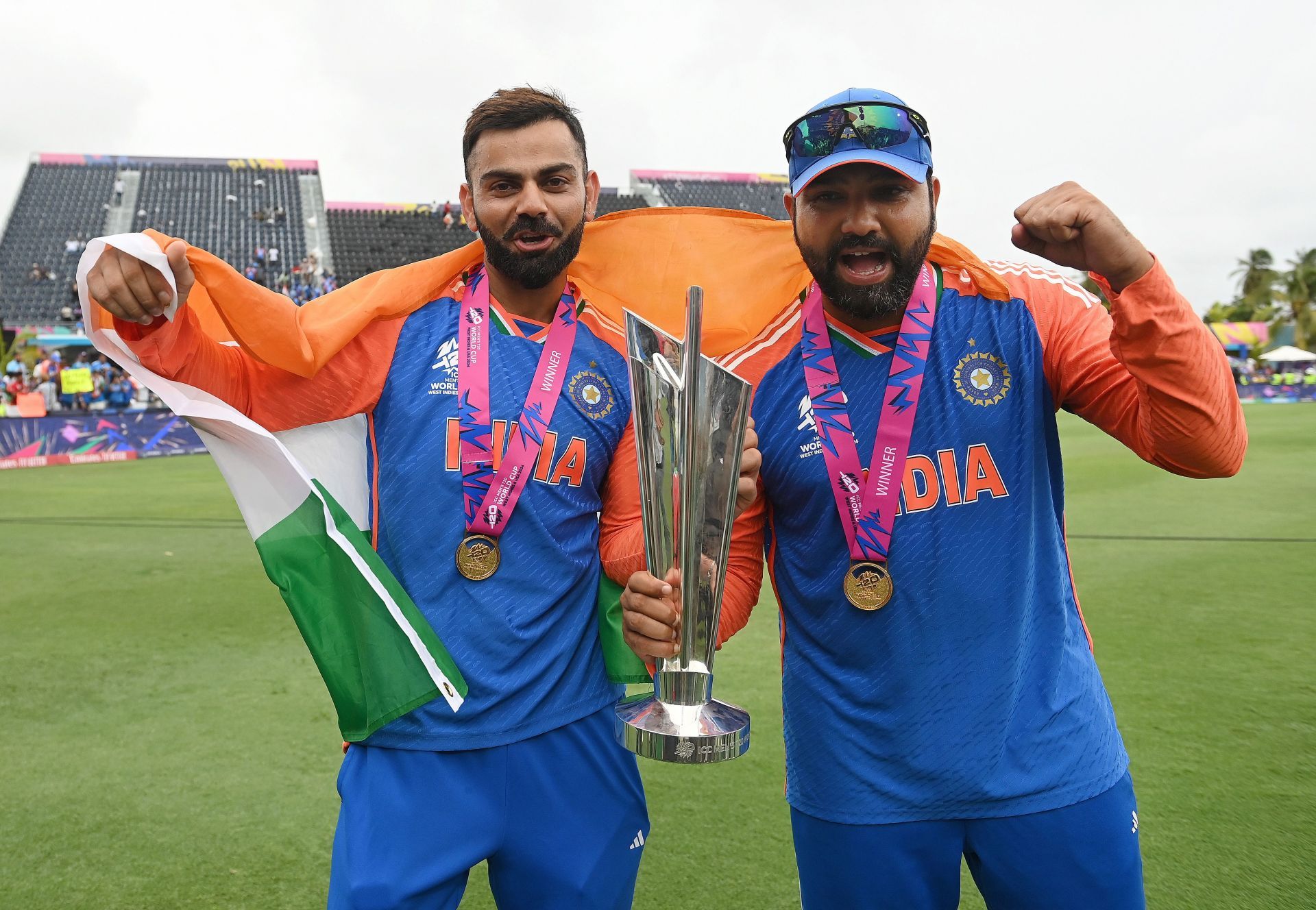 Rohit Sharma and Virat Kohli will be playing against Bangladesh in the upcoming two-match Test series (File image via Getty)