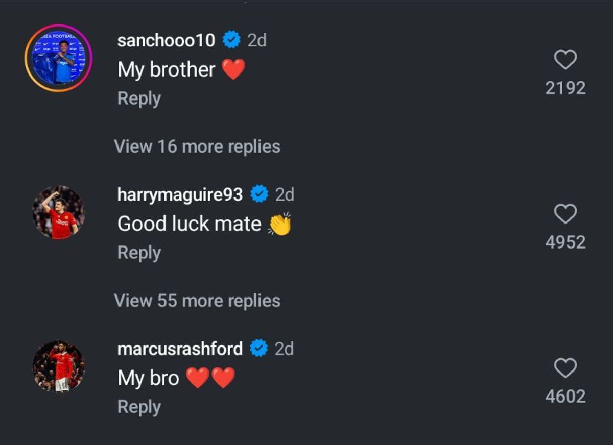 Jadon Sancho and Marcus Rashford send messages as ex-Manchester United ...