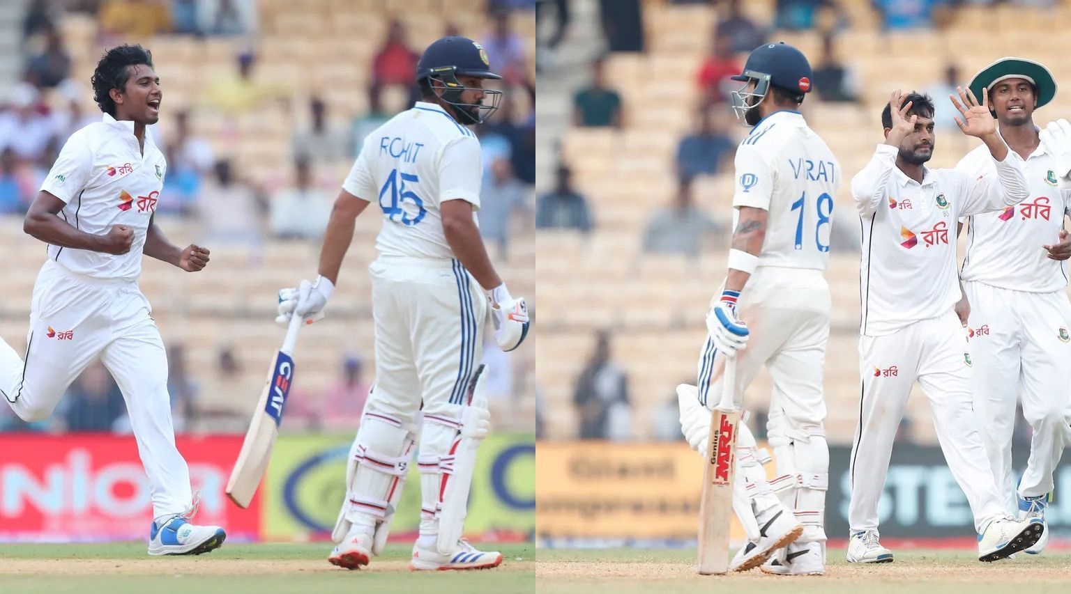 Rohit Sharma and Virat Kohli were dismissed cheaply in both innings of the Chennai Test. [P/C: BCCI]