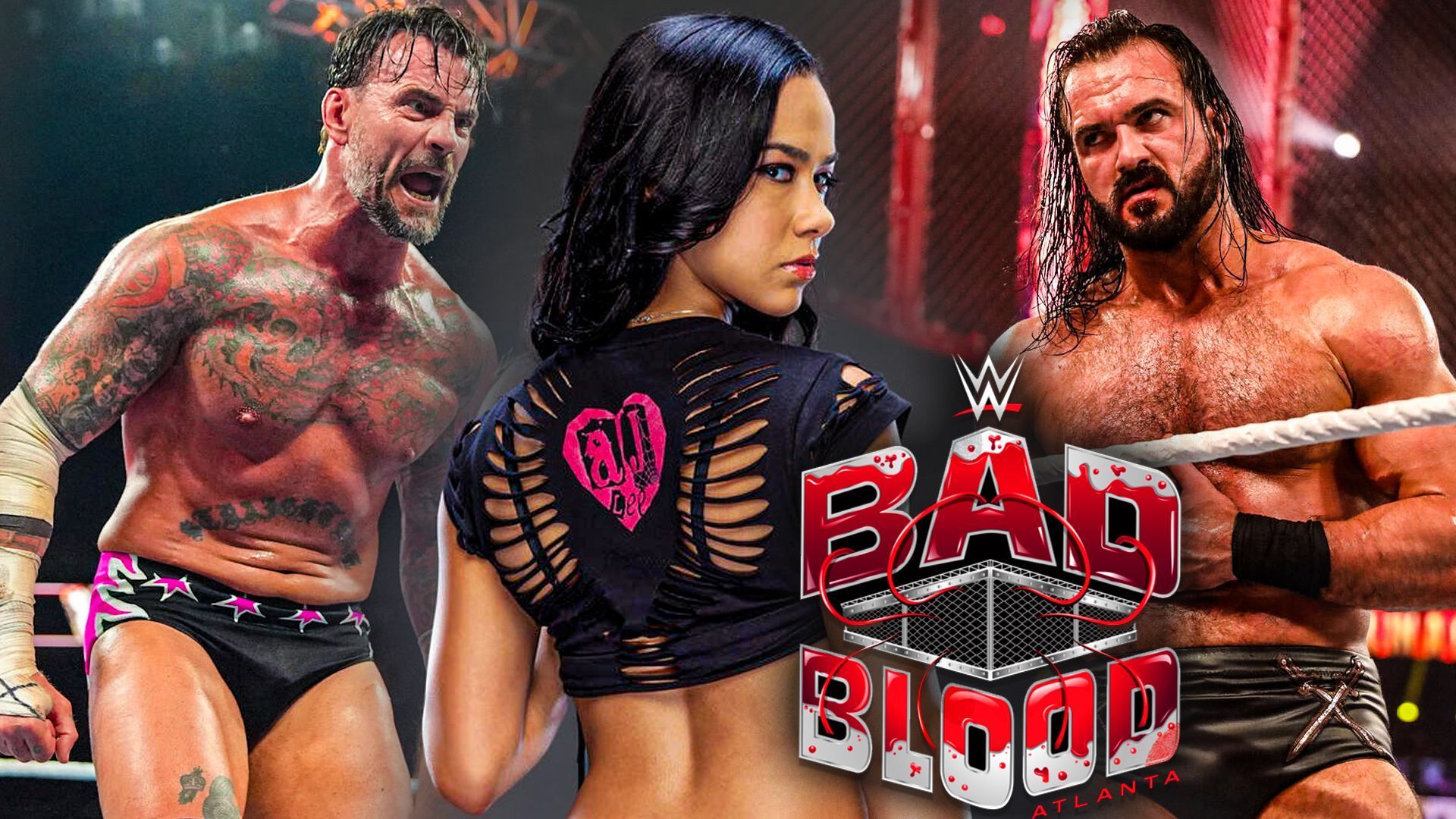 CM Punk (left), AJ Lee (center) &amp; Drew McIntyre (right) [Photo credits: WWE.com]