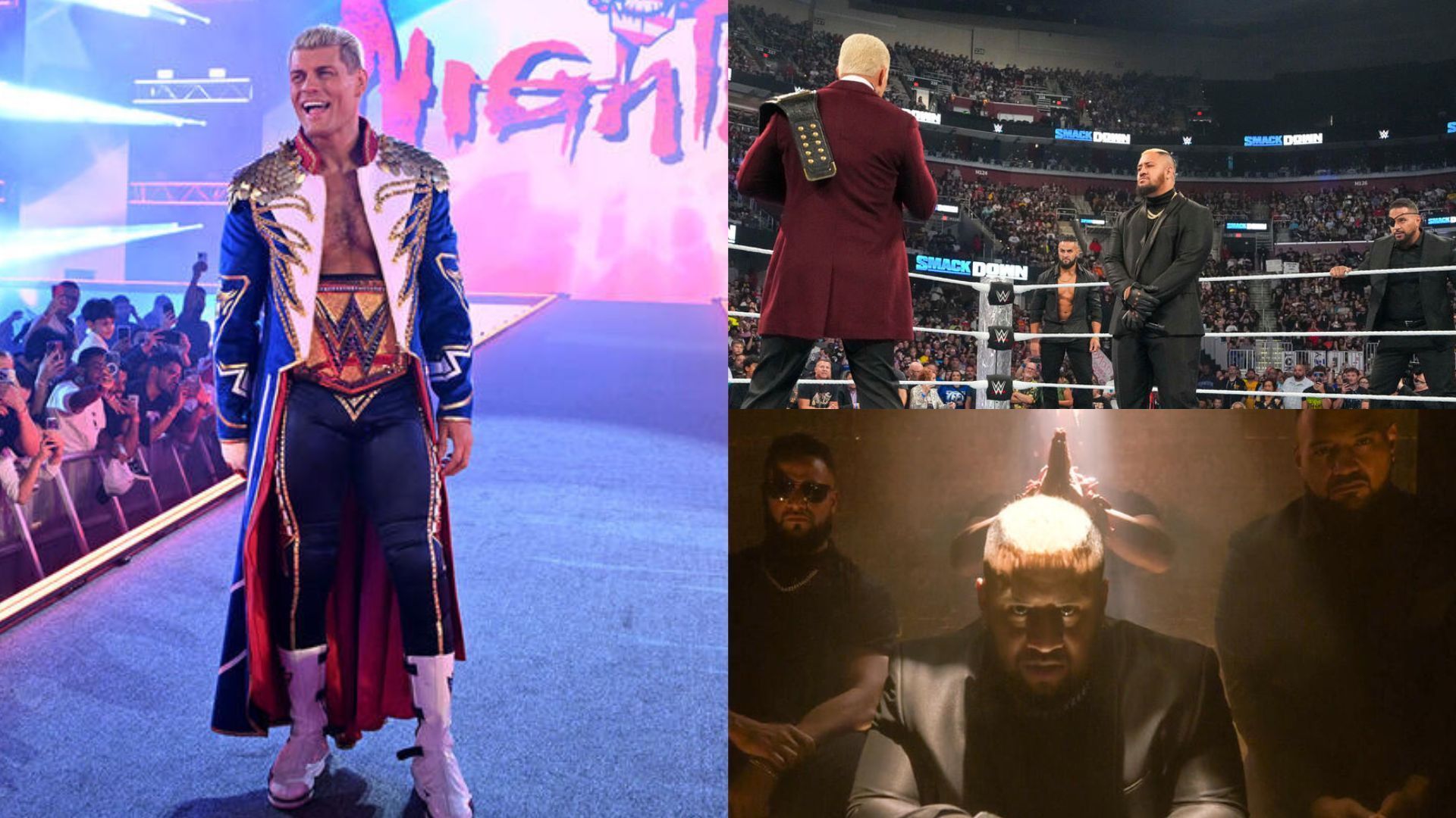 Cody Rhodes and The Bloodline (Image Credits: WWE.com)