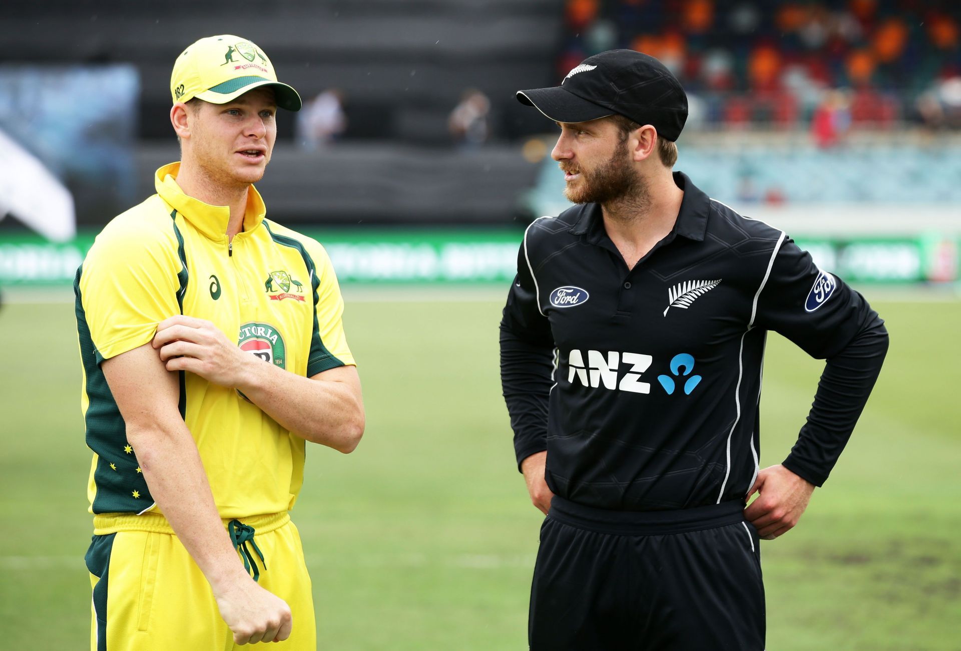 Steve Smith (left) and Kane Williamson ahead of an ODI match (Image Credits: Getty Images)