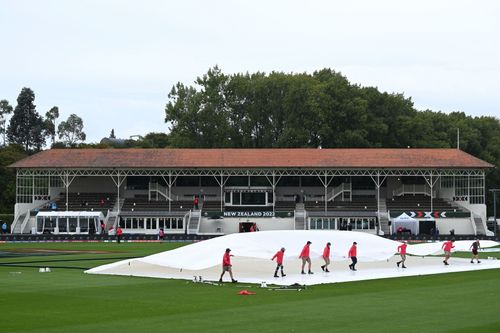 Consistent showers at Dunedin forced the Test match to be abandoned without a ball bowled [Credit: Getty]