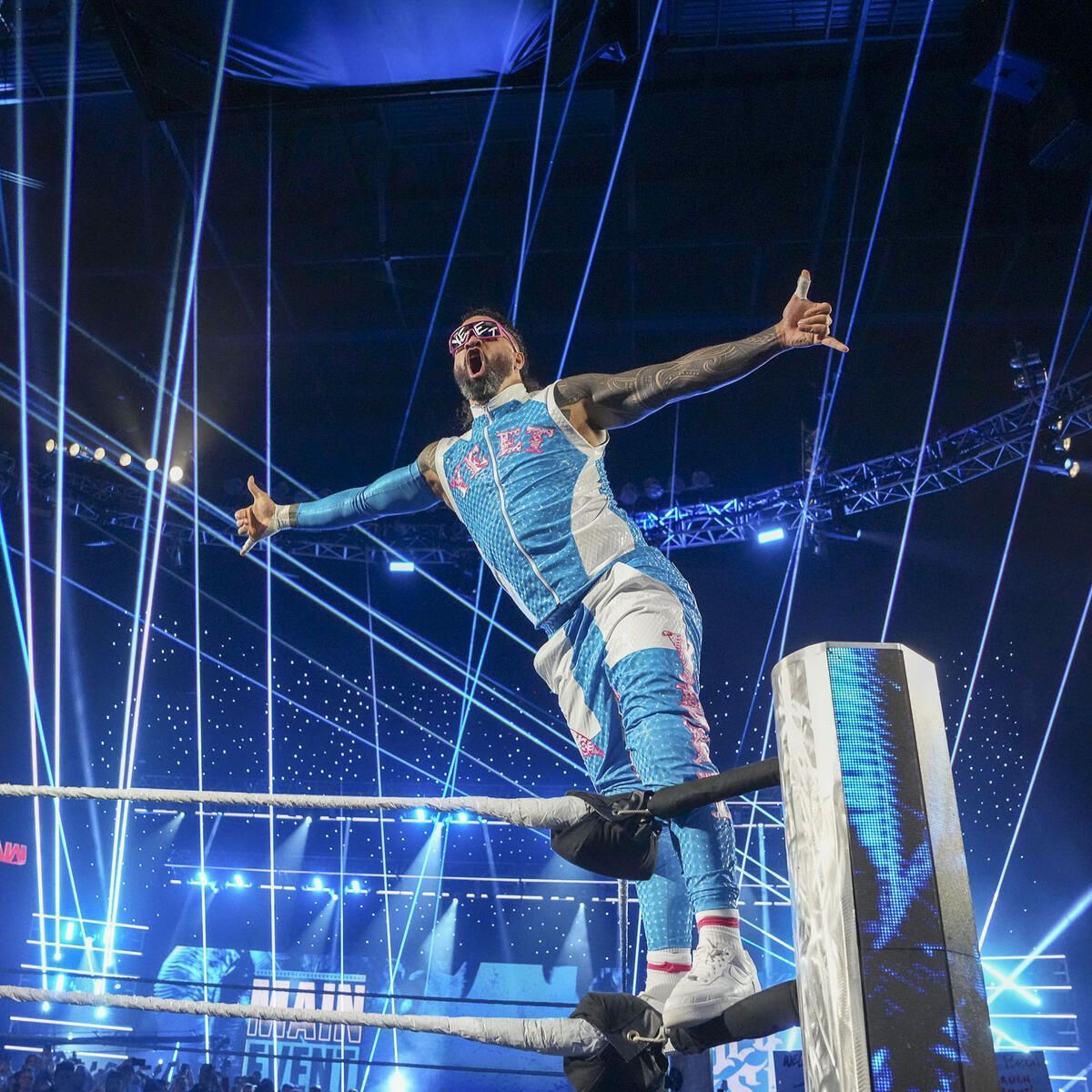 WWE Superstar Jey Uso during his IC championship match. (Image credits: WWE.com)